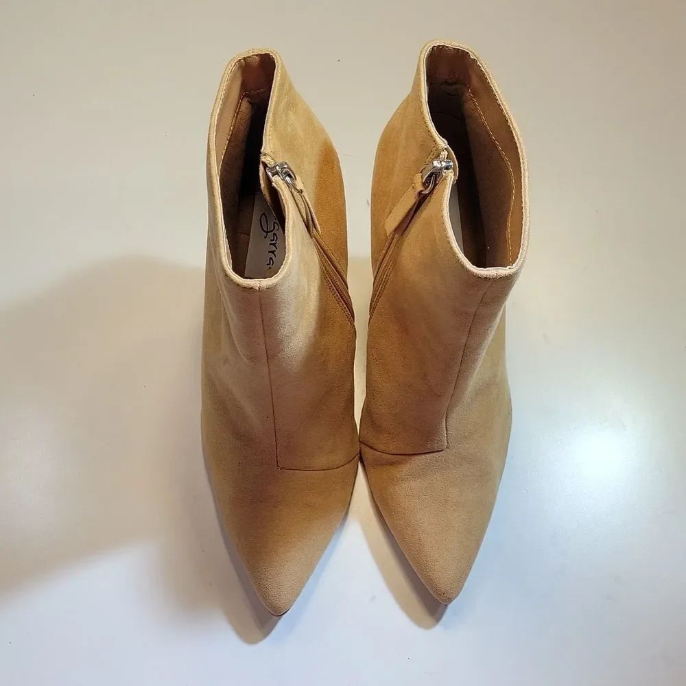 ZEGARRA POINTED TOE SUEDE HIGH HEEL STILETTOS ANKLE BOOTS - Picture 4 of 15